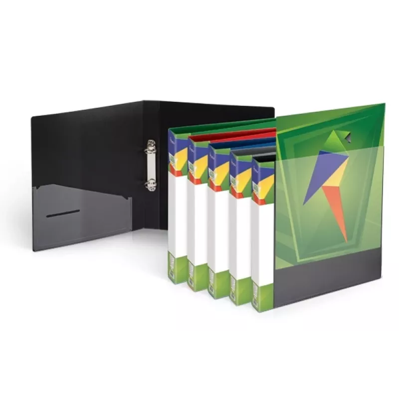 Binder Forpus, A4 / 30 mm, 2 rings, Ø 16 mm, plastic, black 0804-107