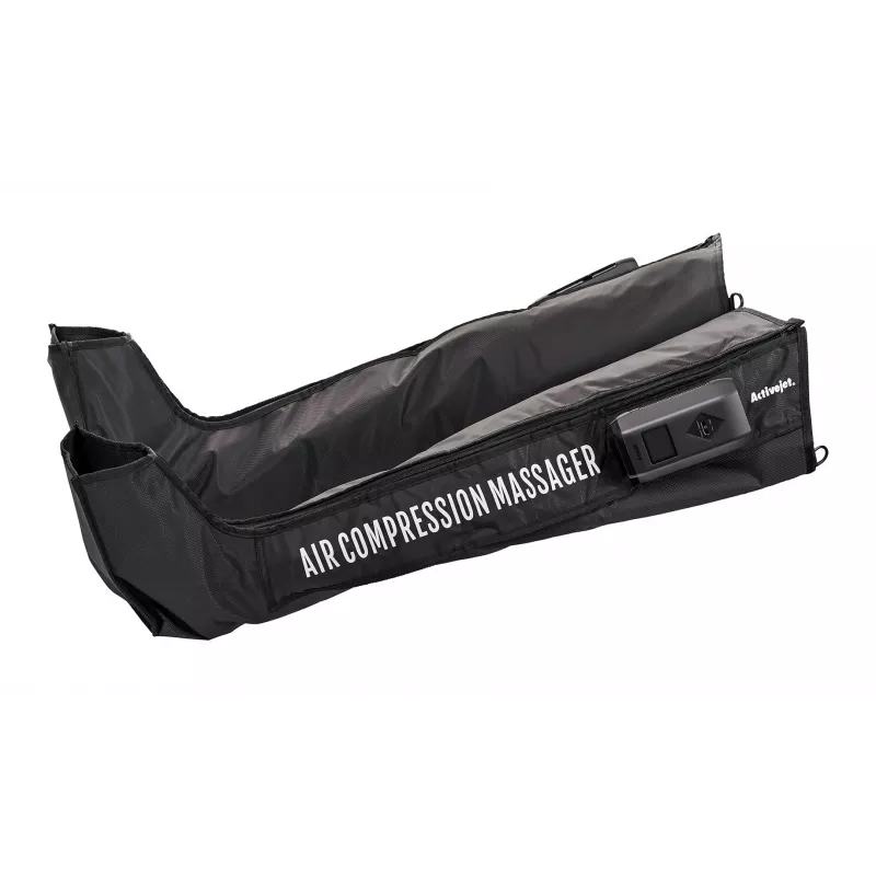 Lymphatic compression leg massager ActiveJet ACM-PLUS-A1 M, battery 25 W, black, 380×950×60 mm