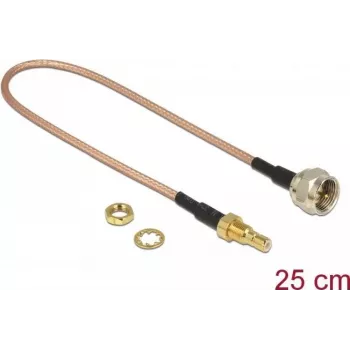 Coaxial Cable DeLOCK 13025 0.25 m SMB F Brown