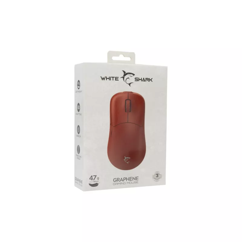 Mouse White Shark GM-5014 Graphene Red USB