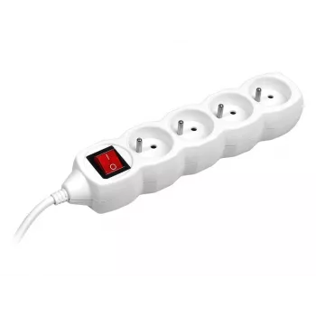 PowerWatch 3 m (4 socket) white with power switch