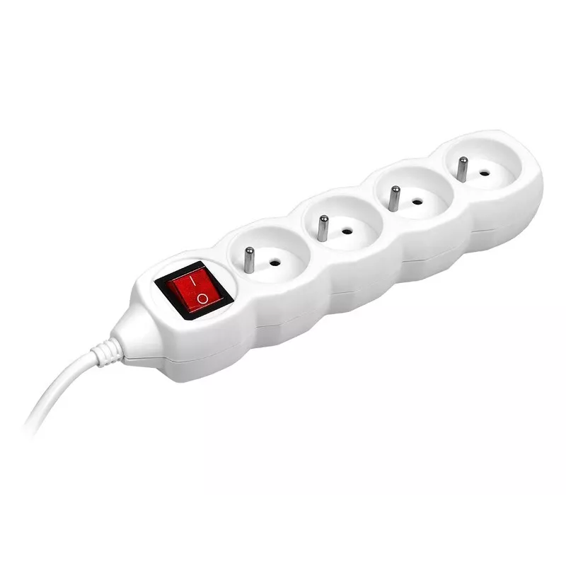 PowerWatch 3 m (4 socket) white with power switch