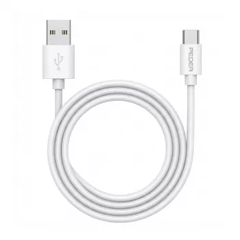 PEDEA Fast-Charging- and Data Cable USB-A/USB-C®, 1m, White (60040121)