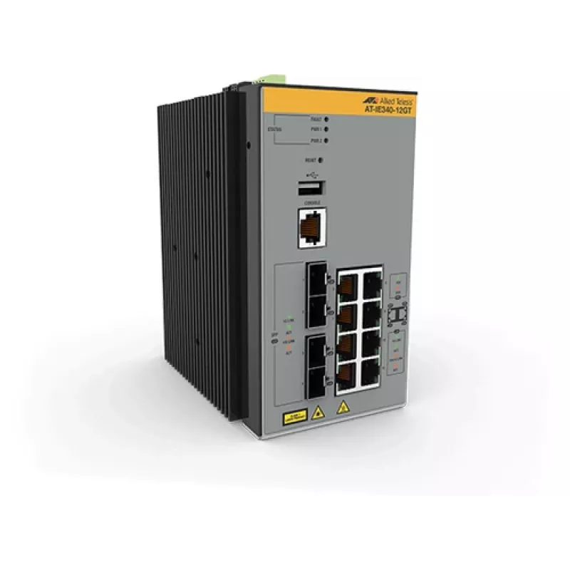 Allied Telesis AT-IE340-12GT-80 Managed L3 Gigabit Ethernet (10/100/1000) Grey