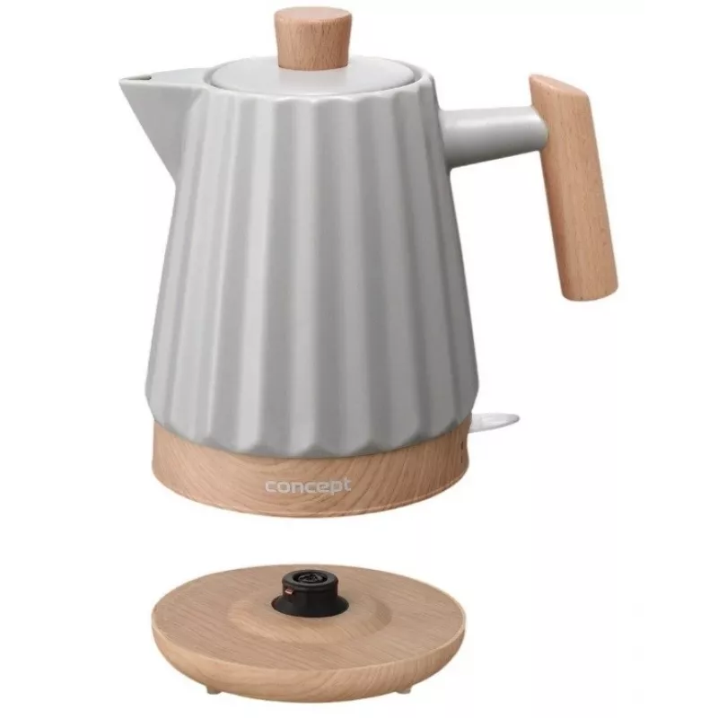 Concept RK0091 Ceramic electric kettle 1.5 l Light grey