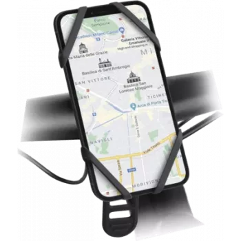 SBS Silicone-Phone Mount to 6.5'' for bicycle/E-Scooter black