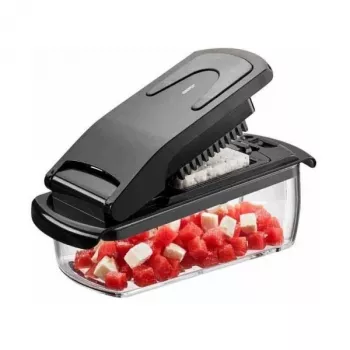 GEFU Treppo G-89471 fruit and vegetable cutter, stainless steel, 1 L capacity, dishwasher-safe