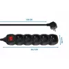 Power Extension Esperanza ELK214K 1.5 m cable 5 Type E outlets Indoor Black
