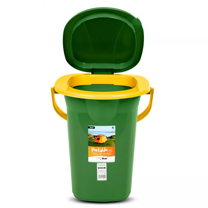 Portable Toilet Bucket GreenBlue GB320GO — Lightweight Tourist Camping Toilet