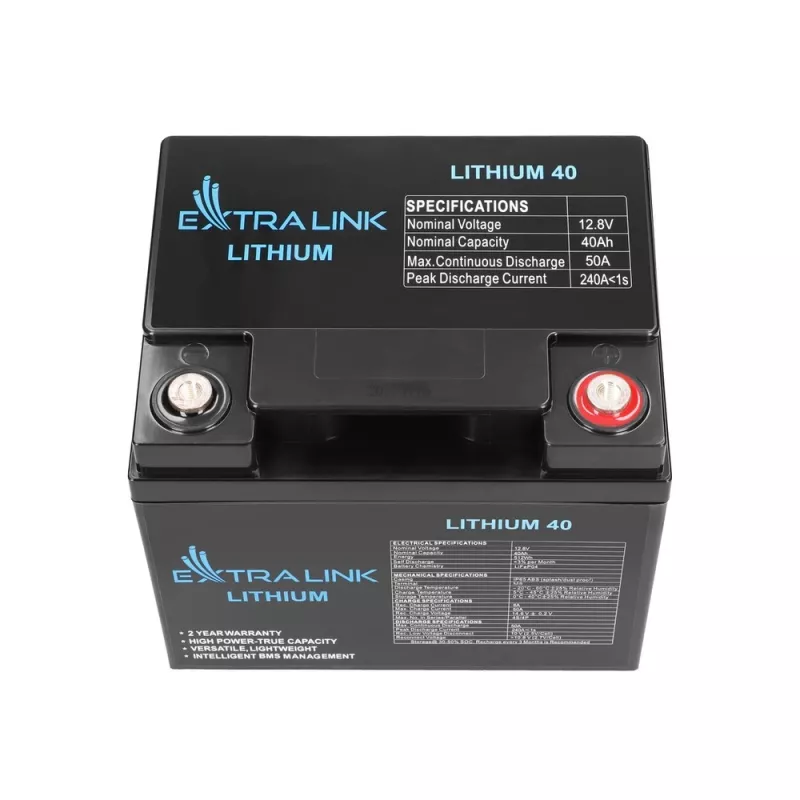 Extralink Accumulator LiFePO4 40AH 12.8V BMS Battery 40000 mAh
