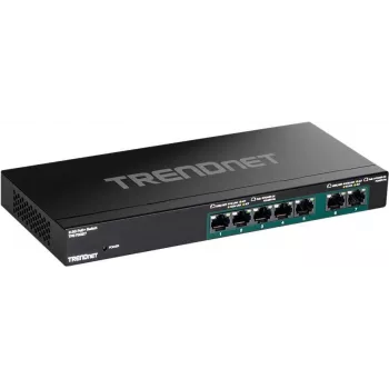 TRENDnet TPE TG327 - Switch - unmanaged - 5 x 10/100/1000 (PoE+) + 2 x 10/100/1000/2.5G (PoE+) - wall-mountable - PoE+ (70 W) - TAA-Compliant