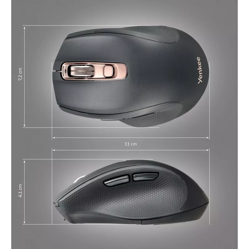 YENKEE YMS2090 NEO PRO dual wireless mouse, Bluetooth + USB A/C, rechargeable