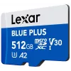 MicroSDXC memory card Lexar BLUE PLUS 512 GB, UHS‑I, Read 170 MB/s, U3/V30