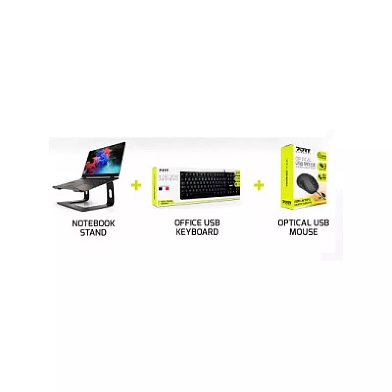 Keyboard and Mouse Set Port Designs 501896 — Wired USB, Cable 1.5 m, Office, Black