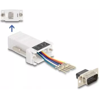 DeLOCK D-Sub 9 pin male to RJ12 female Assembly Kit white