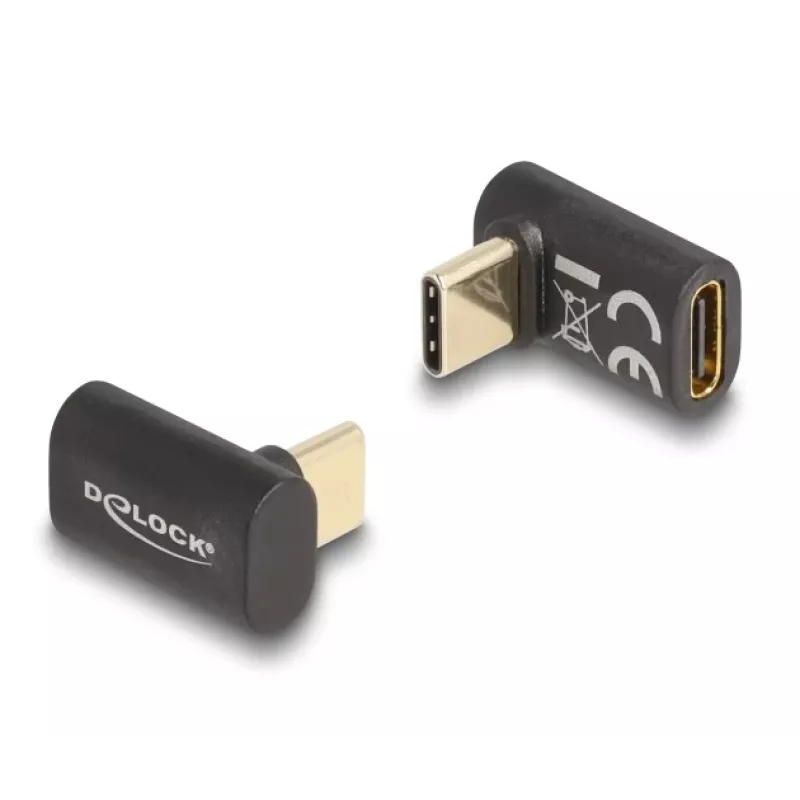 DeLOCK Adapter USB 40 Gbps USB Type-C PD 3.0 100 W male to female angled 8K 60 Hz