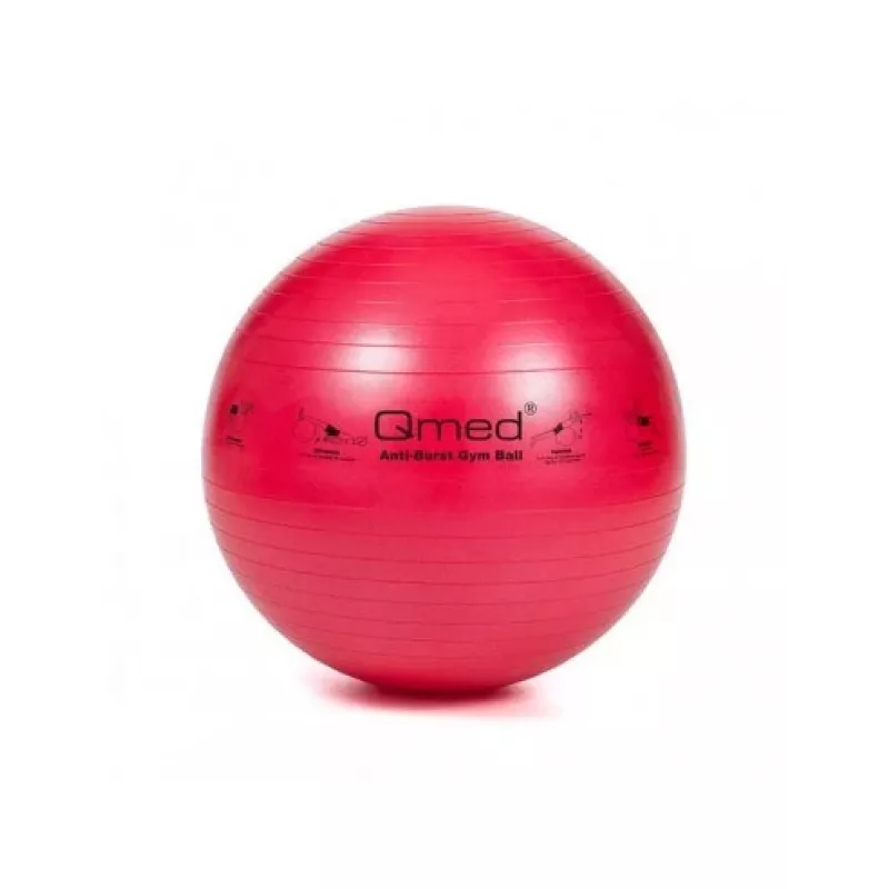 Rehabilitation exercise ball MDH DRQM3A0MA002P 55 cm, red, ABS, inflatable, with pump, max load 150 kg