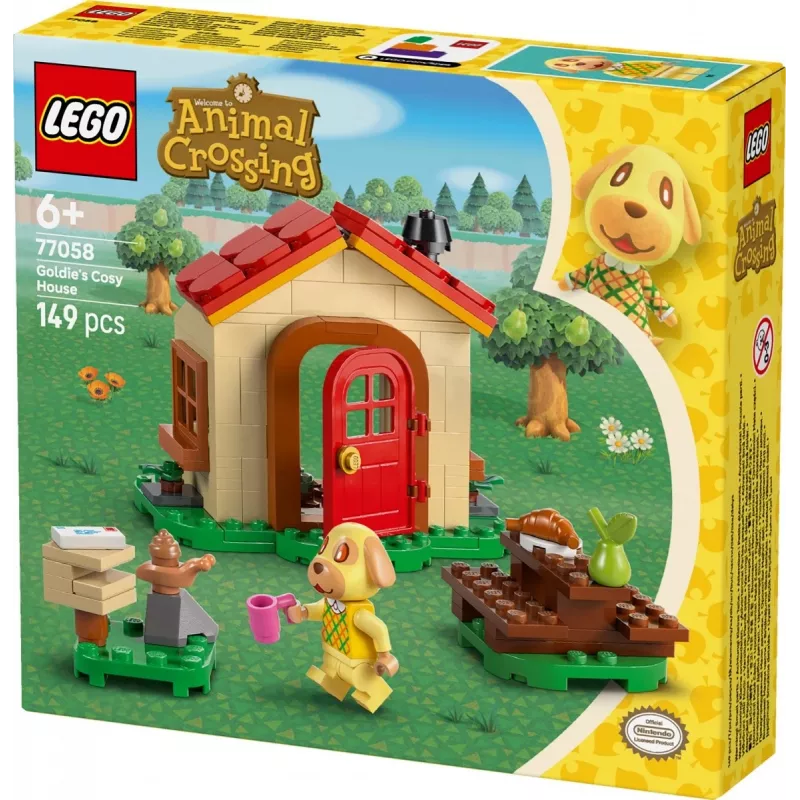 Construction toy LEGO Animal Crossing Cozy House 77058, 149 pieces, 1 minifigure, size 120×90×70 mm