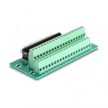 DeLOCK D-Sub 37 pin male to Terminal Block for DIN rail 51mm 30mm 116mm