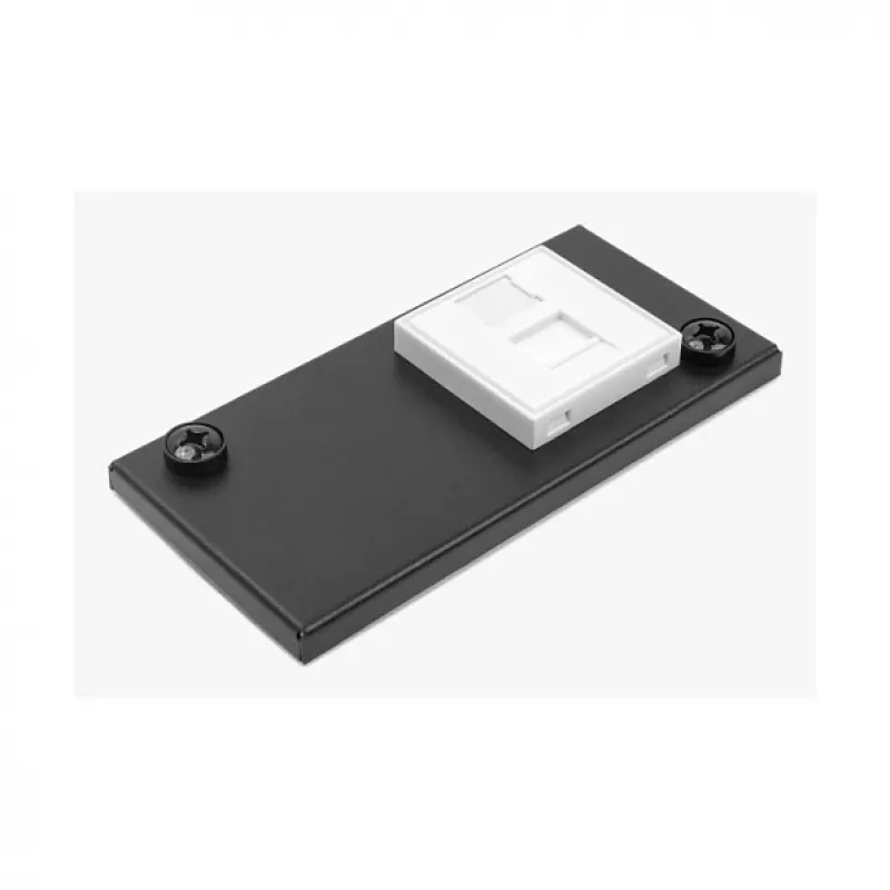 Distribution box DELOCK Easy 45 module holder for table or wall mounting, metal, black, 2x22.5x45 mm or 1x45x45 mm