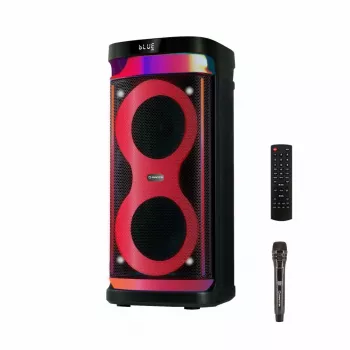 Portable speaker MANTA SPK0601B100, 100 W, Bluetooth, karaoke, wireless microphone, battery, equalizer, disco lighting