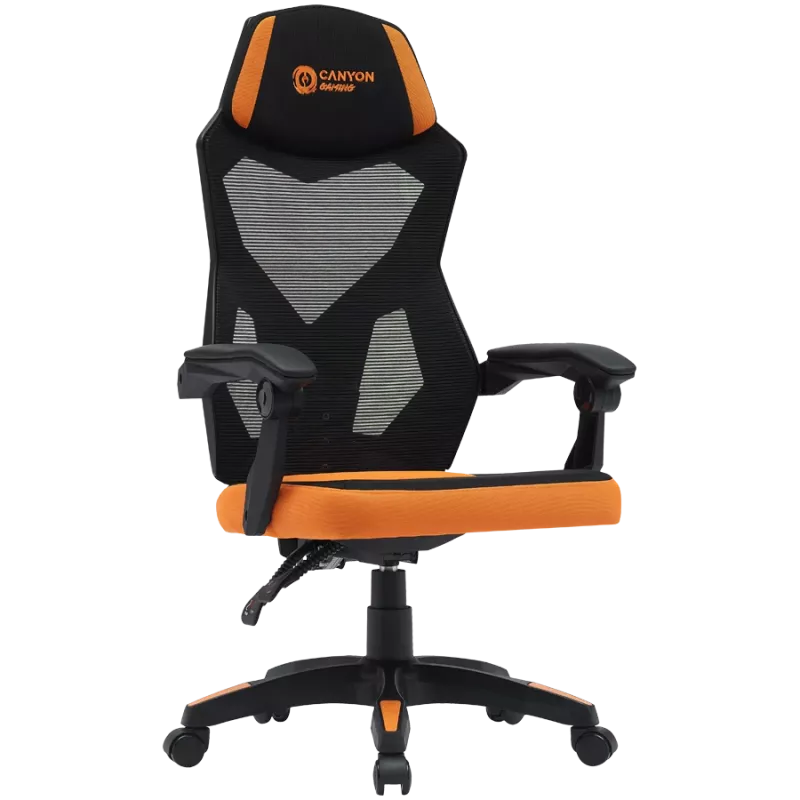 Gaming chair CANYON Wave MCH02 — mesh back, ergonomic design, black/orange