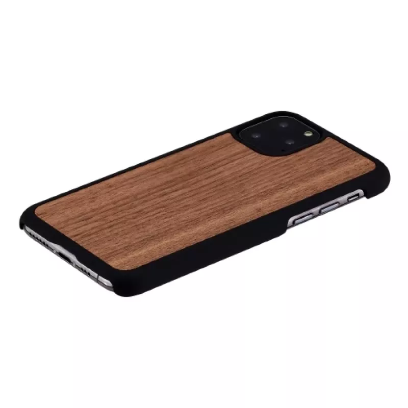 Smartphone case man and wood for iPhone 11 Pro — black walnut