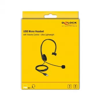 Headset DeLOCK USB Mono Headset with Volume Control