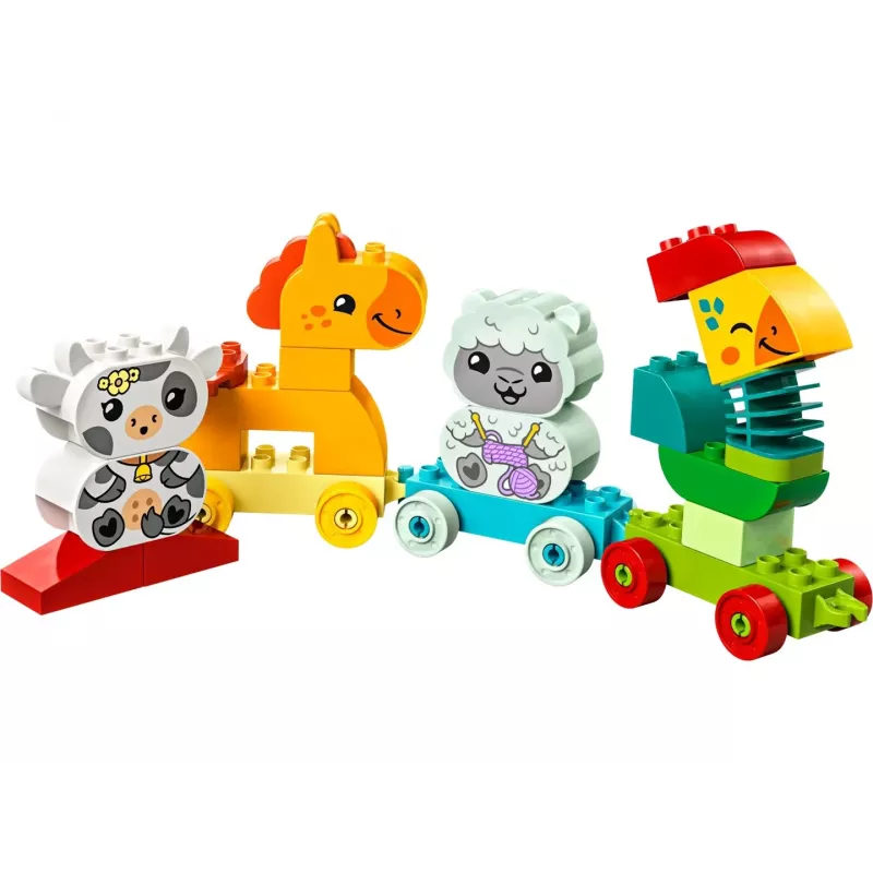 Construction toy LEGO DUPLO Animal Train 10412 — 19 pieces, for ages 1.5+, 170×60×430 mm