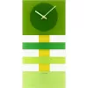NeXtime klok 2855gn Bold Stripes, 19 x 38 cm, Wall, Green