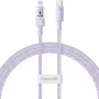 USB-C to Lightning fast charging cable Baseus Gem 1 m 20 W Purple, nylon jacket, 7-pin Lightning