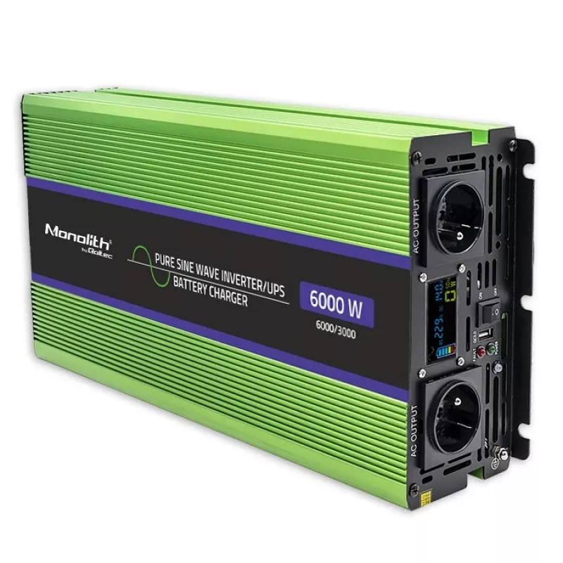 Car inverter Qoltec Monolith 6000 W Green 12 V