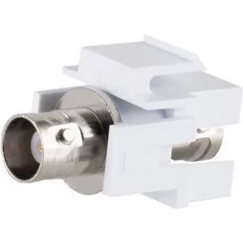Keystone module ShiverPeaks S/CONN 08-10072 — angled BNC connector, silver/white finish
