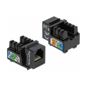 Keystone Module DeLOCK 86468 Flat Black RJ-12