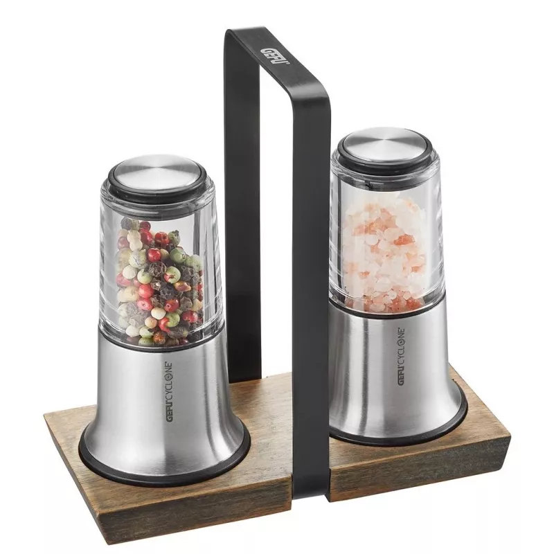 Salt and pepper mill GEFU X-PLOSION G-34641, manual spice grinder for peppercorns and coarse salt