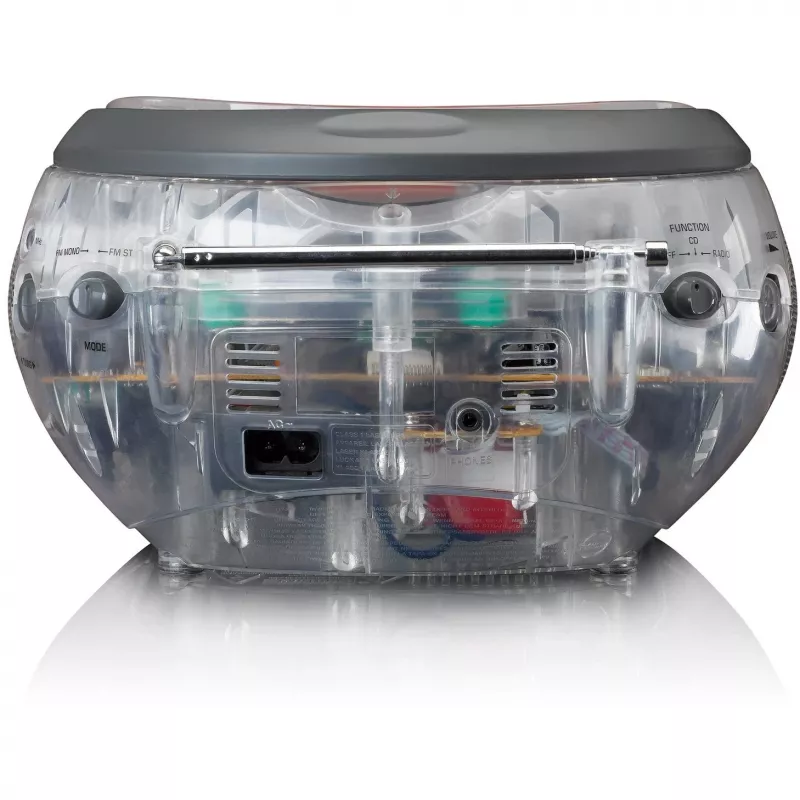 Portable radio CD player Lenco SCD-24TR — FM, 4W output, LCD, telescopic antenna, AC/DC, 6×C batteries