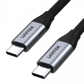 USB C to C data and charging cable Unitek C14082ABK 1 m, USB 3.2 Gen 2 (10 Gbit/s), 100 W PD, black
