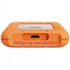 External SSD LaCie STND4000400 4 TB USB4 Gen 3x2 Thunderbolt USB Type-C, Orange/Stainless steel