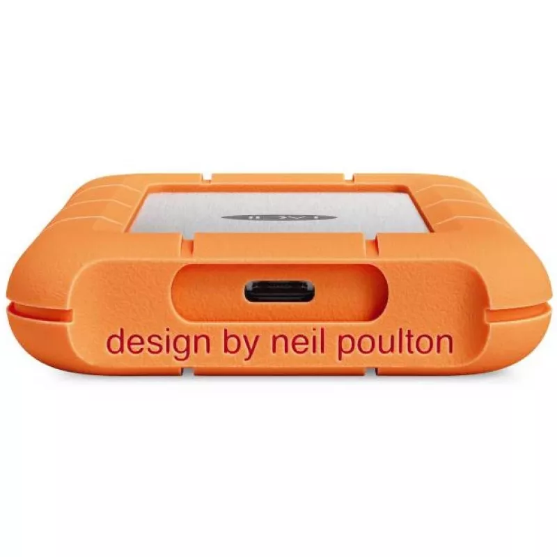 External SSD LaCie STND4000400 4 TB USB4 Gen 3x2 Thunderbolt USB Type-C, Orange/Stainless steel