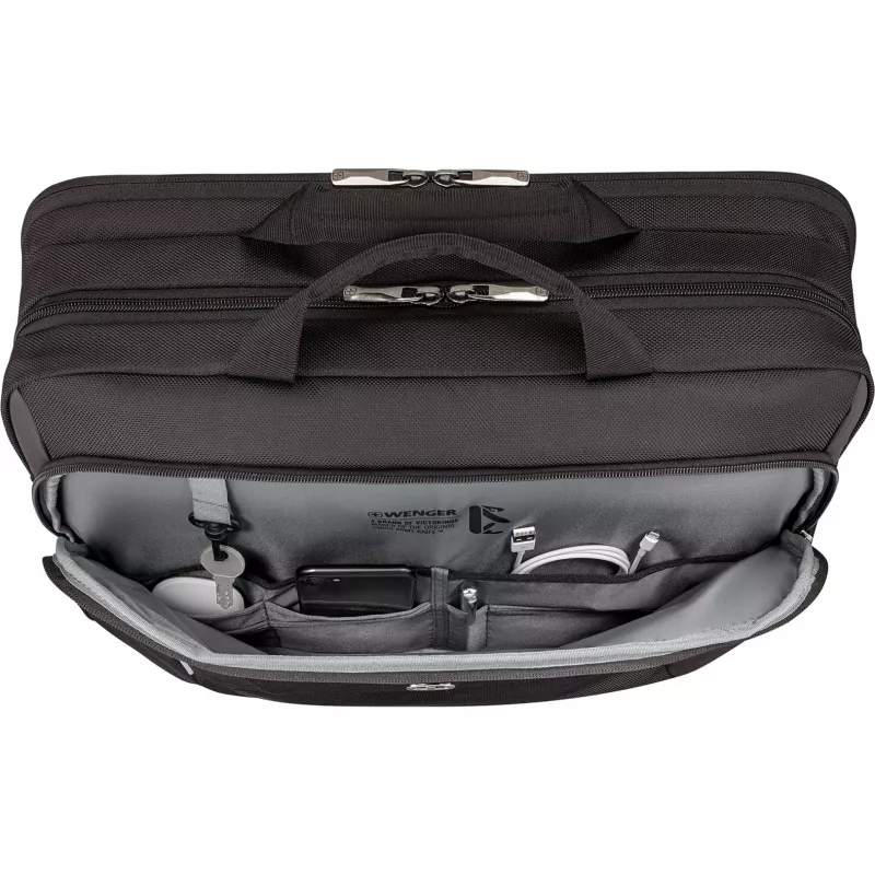 Laptop briefcase Wenger XE Brief 17 — fits 17 inch laptops, tablet pocket, black