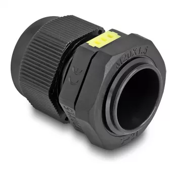 DeLOCK Cable Gland M20 with ventilation IP68 dust and waterproof black 2 pieces