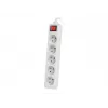 Power Extension Cable Lanberg PS1-05E-0300-W 3m 5 AC Outlets Indoor/Outdoor White