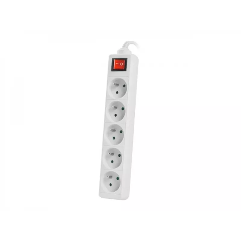 Power Extension Cable Lanberg PS1-05E-0300-W 3m 5 AC Outlets Indoor/Outdoor White