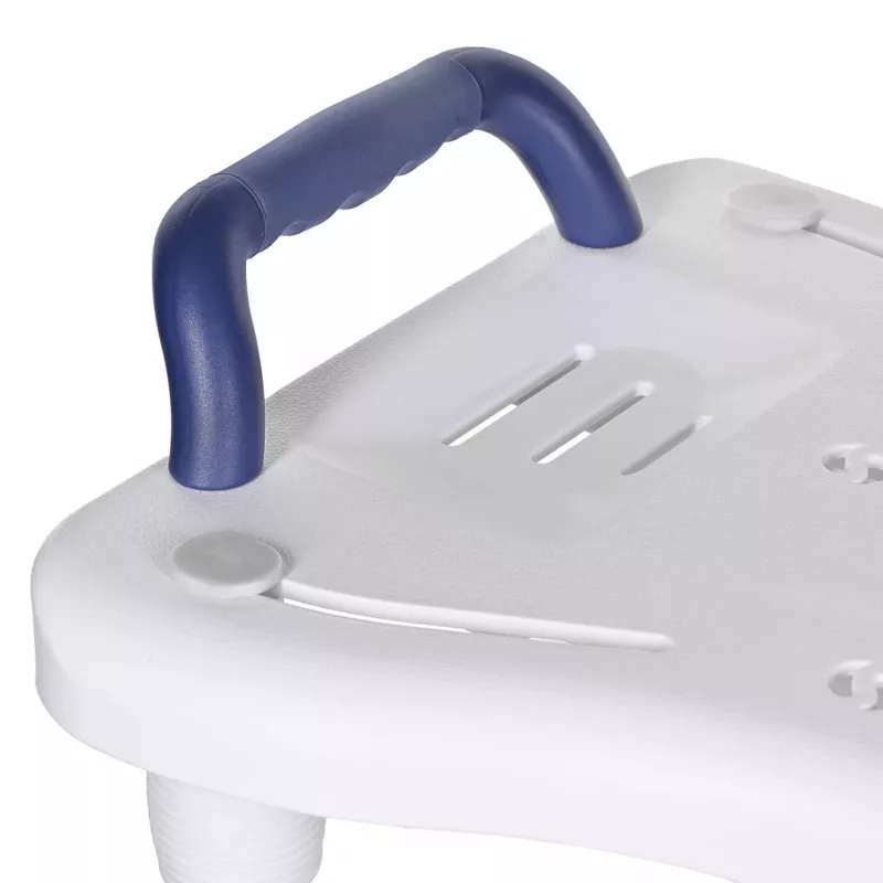 Bath bench ActionMed LW300AM with grab handle — white bathing support for tub, moisture-resistant, hanger hole