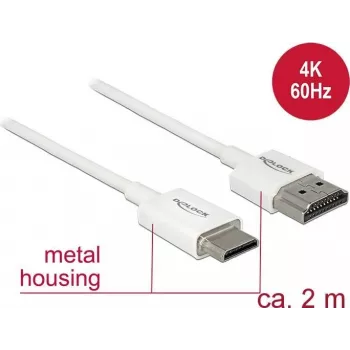 HDMI Cable DeLOCK 85144 2m HDMI Type A Type C White