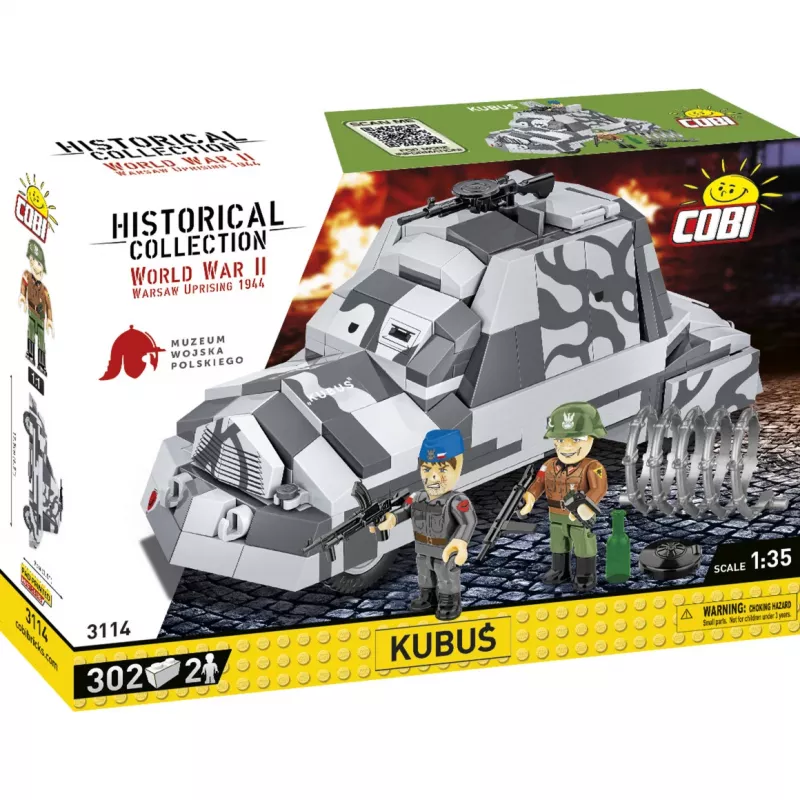 COBI 3114 Historical Collection Improvised Armoured Car Kubus, Warsaw Uprising, 302 Pieces