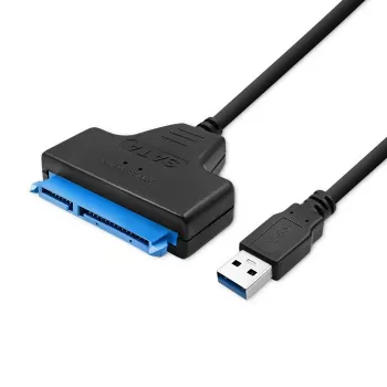 Adapter QOLTEC 51855 — external M.2 NVMe/NGFF to USB 3.0 adapter, 10 Gb/s, for 2.5 inch/M.2 drives, black