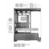 TACENS Mars Gaming MCPRISMA Midi Tower PC case, Black, tempered glass, supports ATX/Micro-ATX/Mini-ITX, 2x3.5 inch + 2x2.5 inch bays