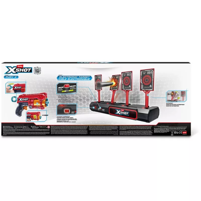XSHOT Interaktive Zielscheibe & Fury 4 2-Pack, Dartblaster