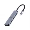 Docking station GEMBIRD A-CM-COMBO6-02 — wired USB 3.2 Gen 1 Type-C, HDMI, 1x USB-A, 2x USB 2.0, SD/MicroSD (≤128 GB), grey